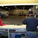 View from the parts department